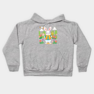 Bunny Spring Blossoms Kids Hoodie